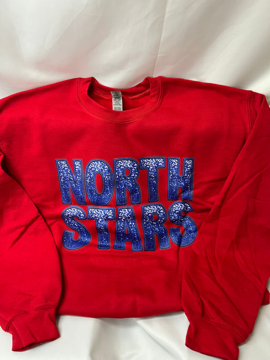 North Stars Faux Sequin Sweatshirt