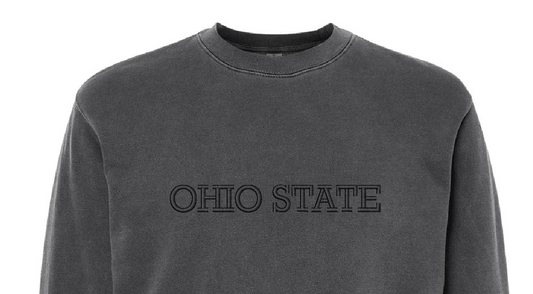 Ohio State Tone on Tone Embroidered Crewneck